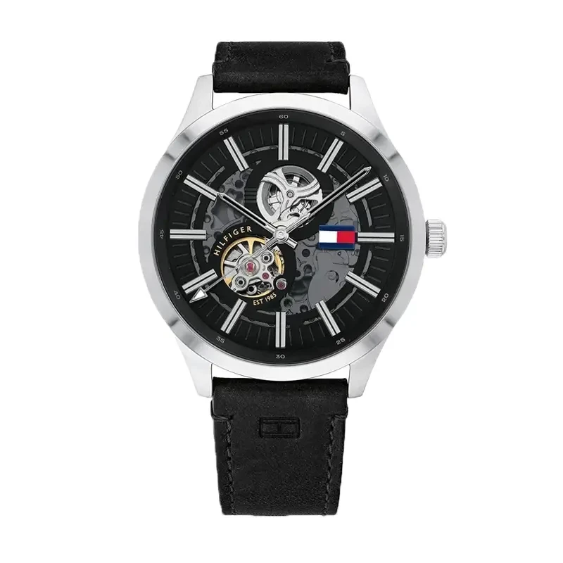 Tommy Hilfiger Spencer Automatic Leather Men's Watch- 1791641